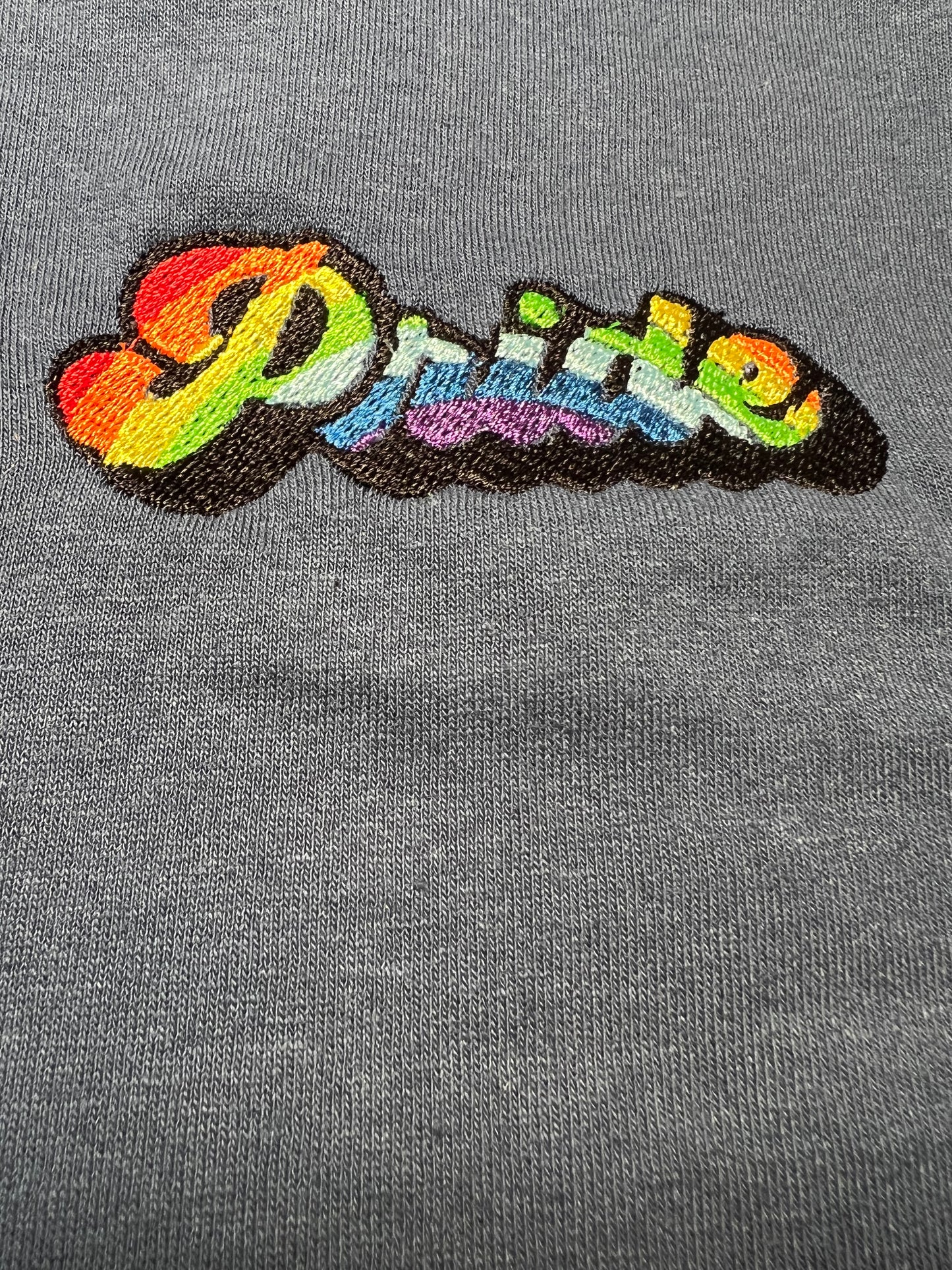 Embroidered Groovy Pride Tee