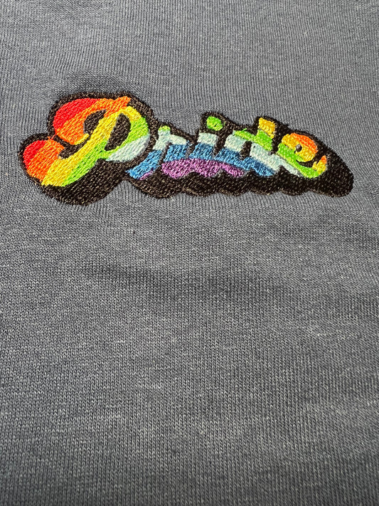 Embroidered Groovy Pride Tee