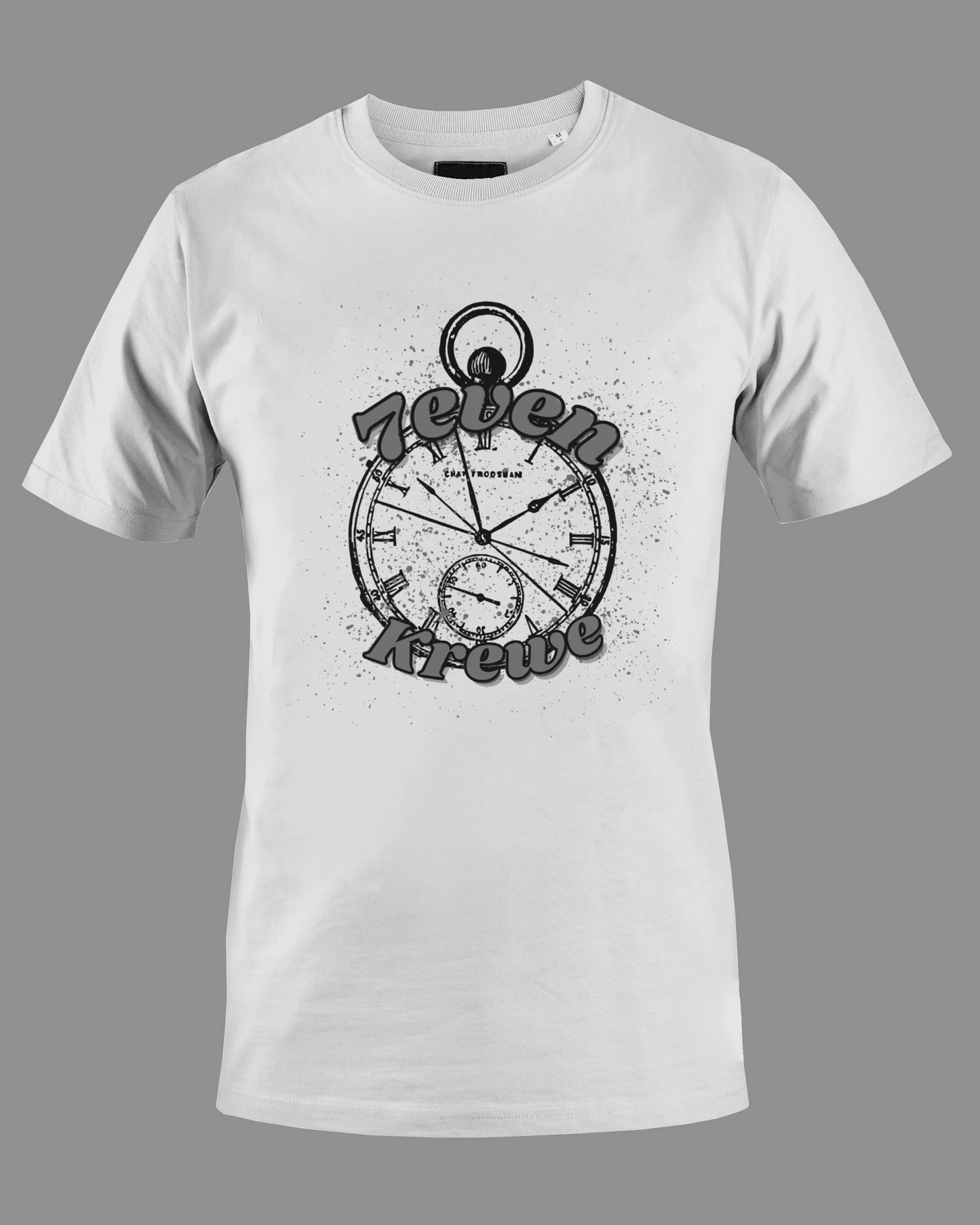 "The time is 7even" Krewe Tee w/speckle effects